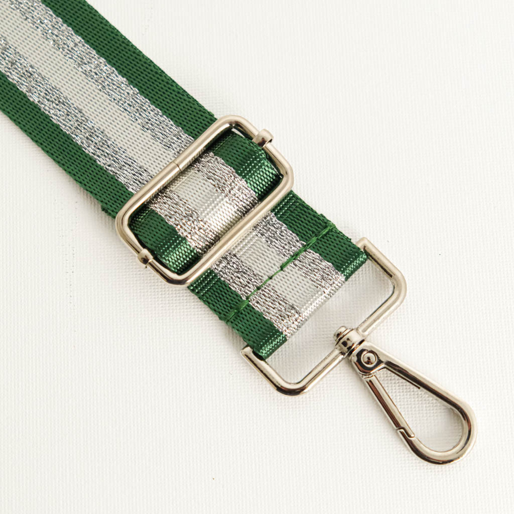Green Tri-Color Lurex Shoulder Strap - Maison Klem